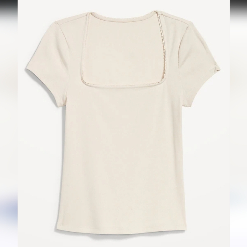 Square Neck Ribbed Top - Picture 3 of 6